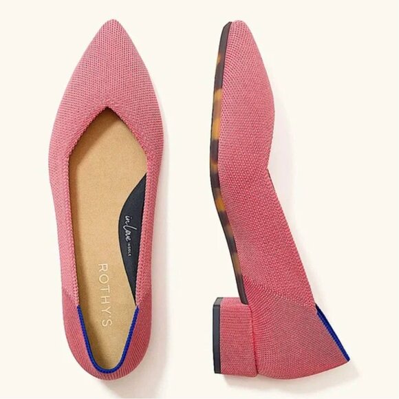 Rothy's High Point Knit Heel Tulip Pink 9.5 Cushioned - Picture 1 of 6
